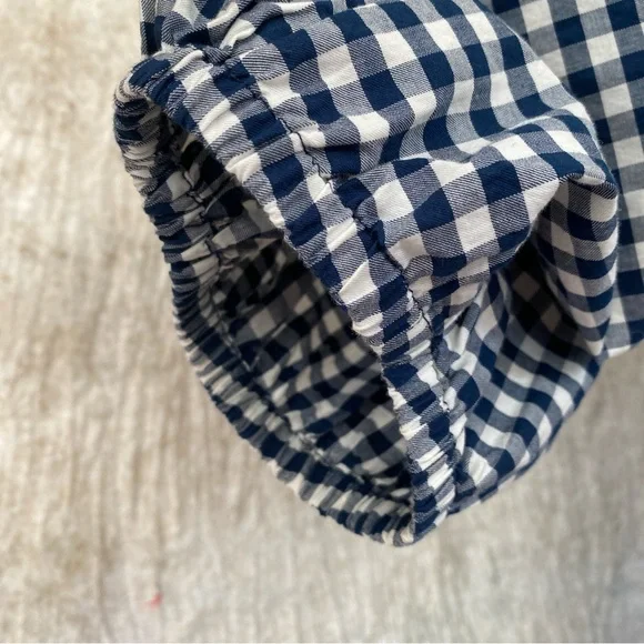 Old Navy black and white Checkered Blouse - Picture 6 of 9